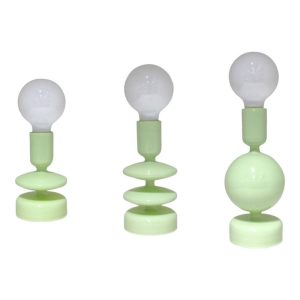 Home Society Set van 3 Tafellampjes Eva Licht Groen