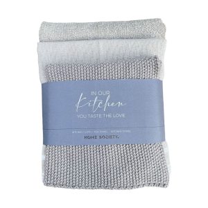 Home Society Theedoek en Keukendoek Set Beige