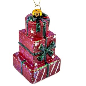 HomeBound by KY Kerstbal hanger stapel cadeaus glitter