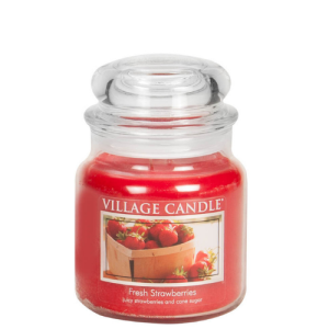 Village Candle Medium Jar Fresh Strawberries