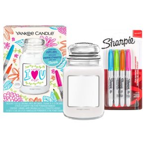 Yankee Candle Large Jar Clean Cotton DIY Sharpie