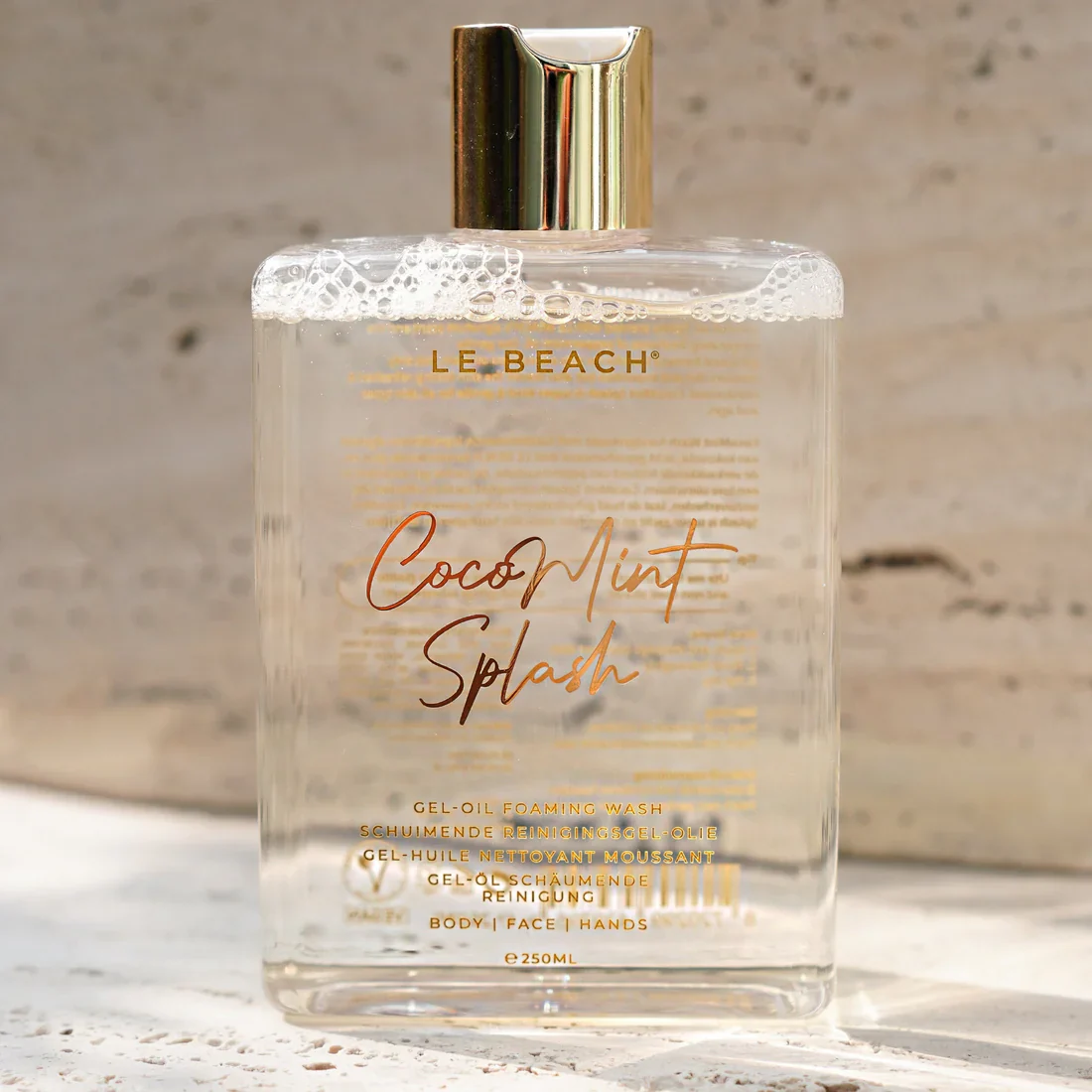 LE BEACH CocoMint Splash Gel to Oil Wash Body/Face 250ml - Afbeelding 2