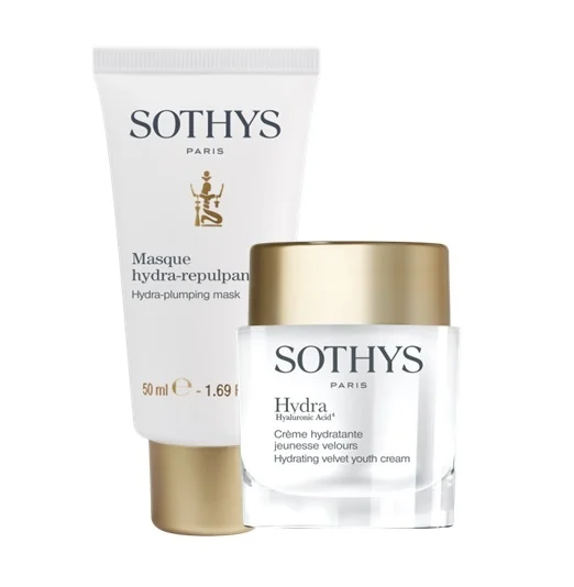 Sothys Paris Coffret Hydra Hyaluronic Acid Hydrating Velvet Youth cream 50ml + masque - Afbeelding 2